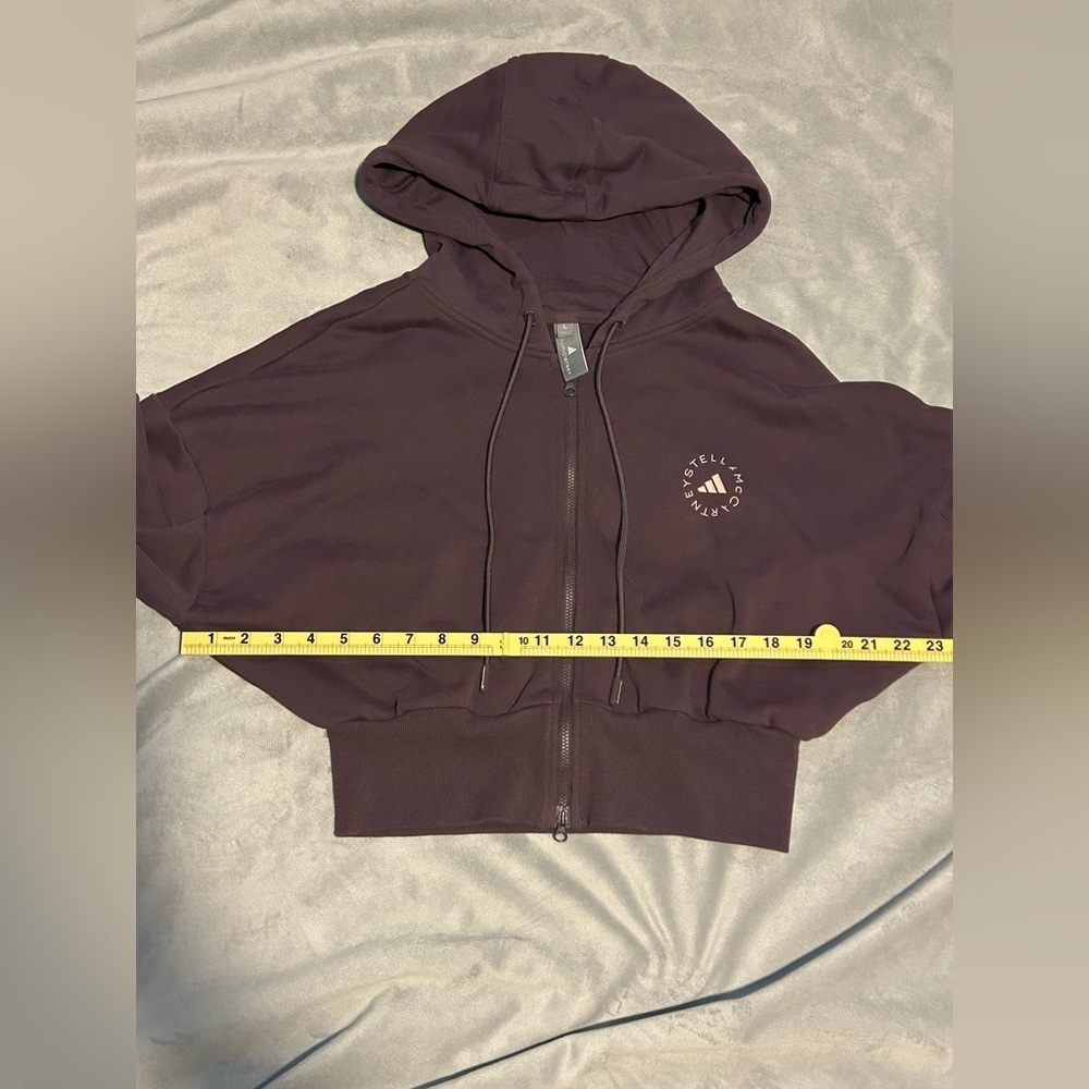 adidas by Stella McCartney Sportswear Cropped Hoodie in Purple - L - Picture 10 of 11